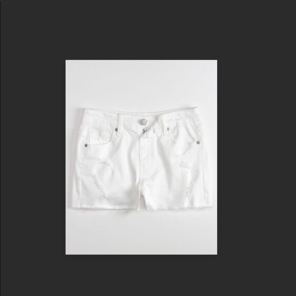 White denim shorts